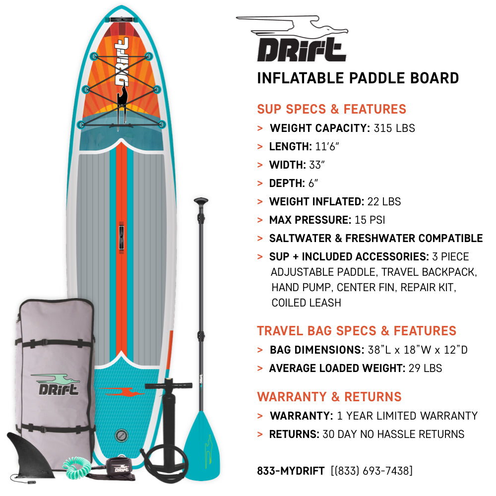 Drift 11'6 Inflatable Paddleboard Native