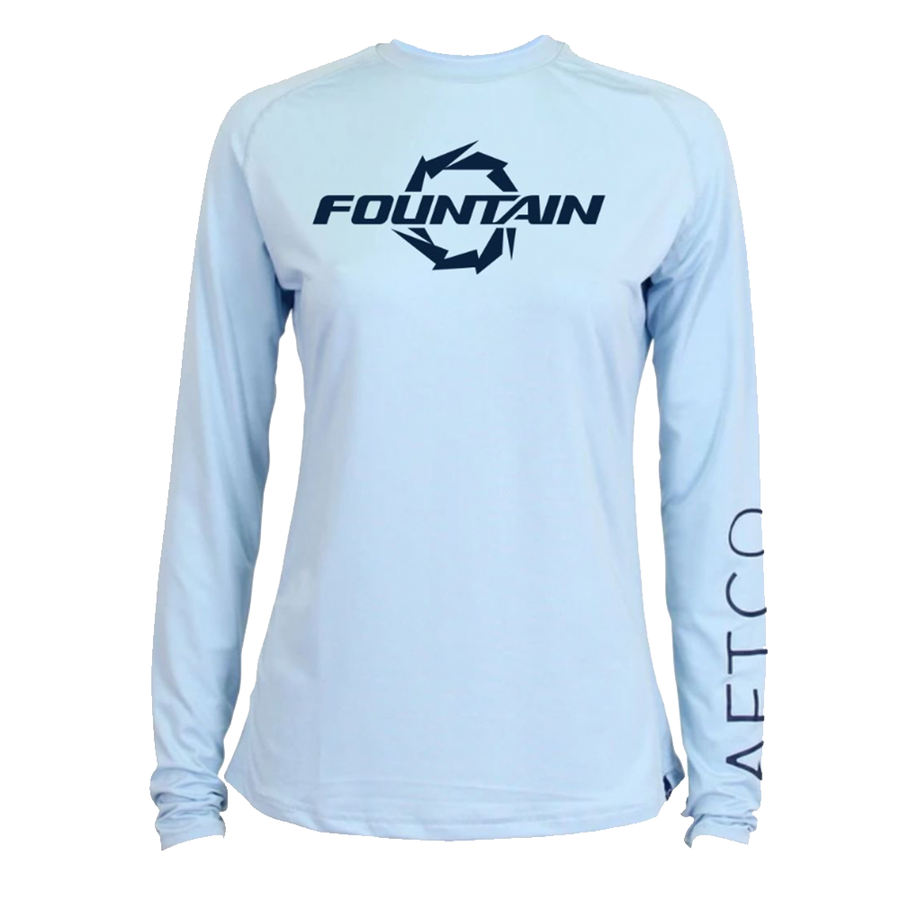 Fountain Boats Women's Drive UPF Dri Fit Sky Blue Shirt