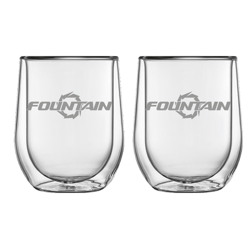 Fountain Powerboats Stemless Glass Set