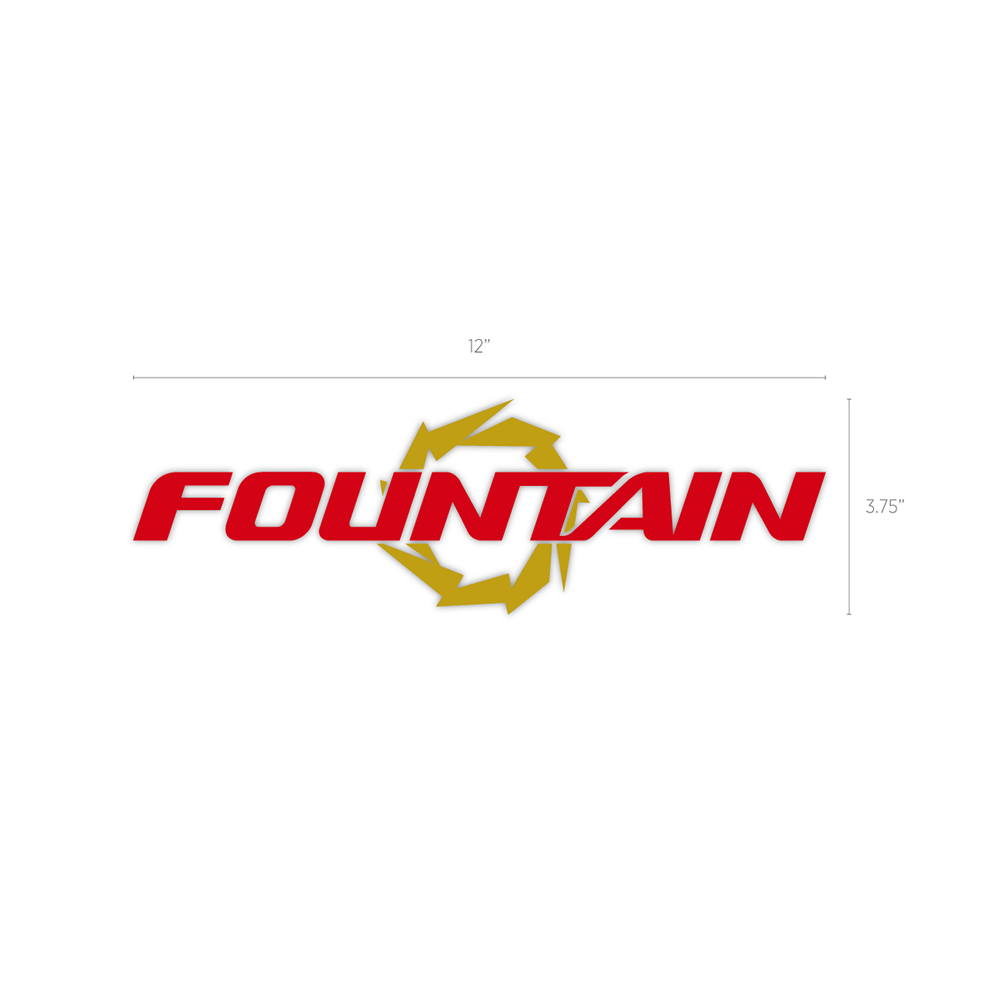 Fountain Powerboats 12in Vinyl Sticker