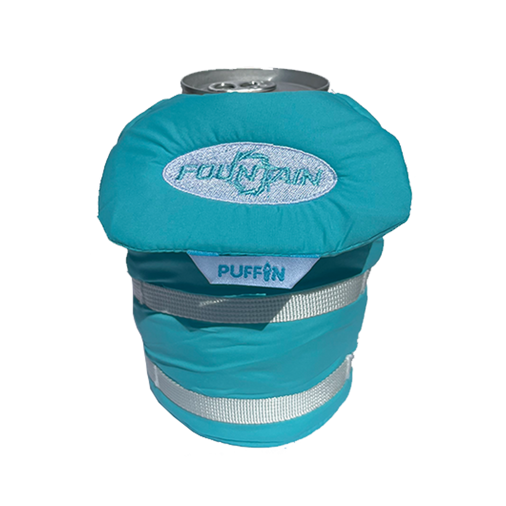 Fountain Powerboats Life Jacket Koozie