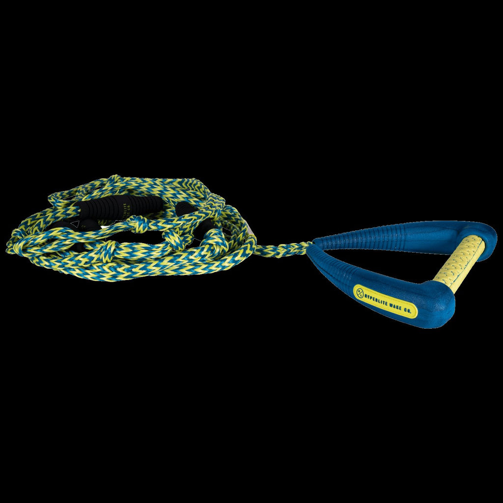 Hyperlite 25' Pro Surf Rope w/ Handle Blue & Yellow