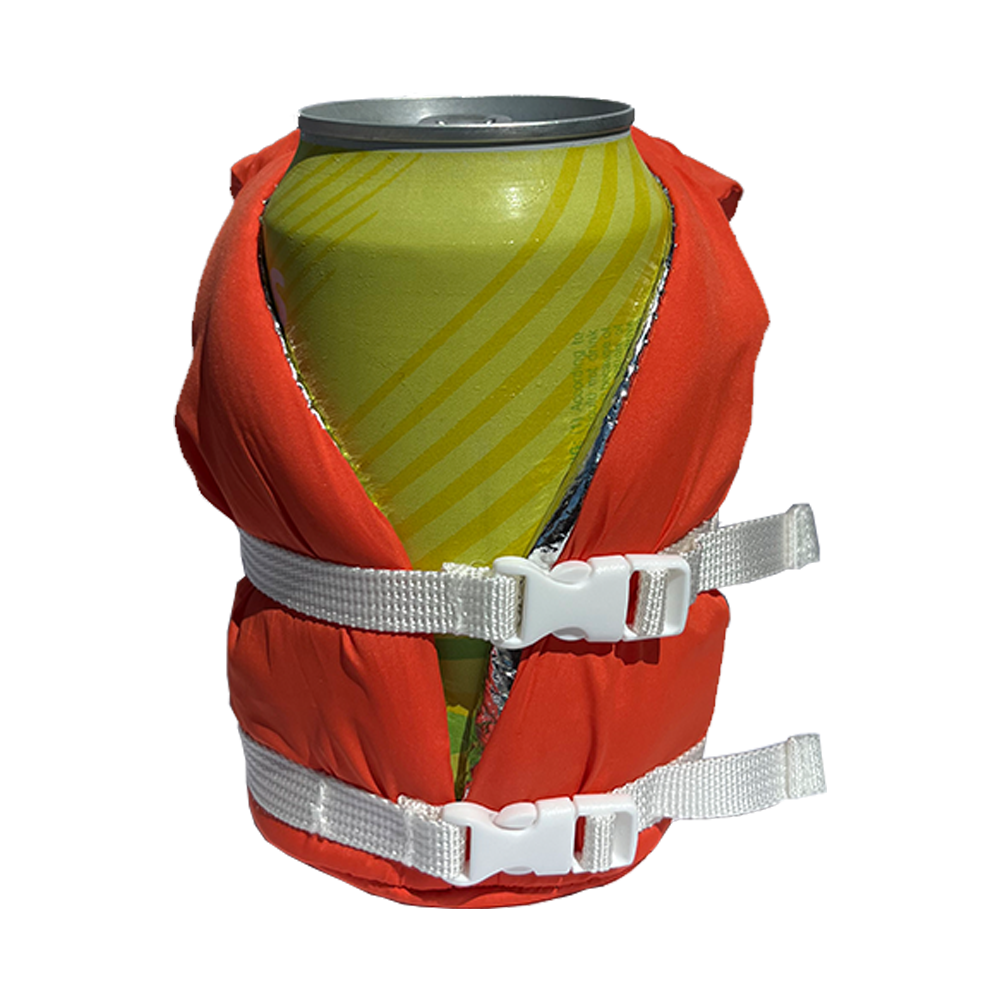 Fountain Powerboats Life Jacket Koozie