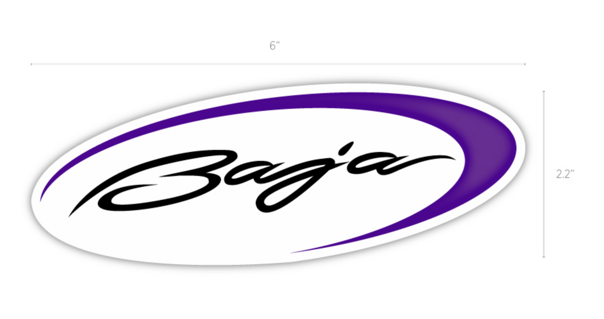 Baja Purple Logo Sticker