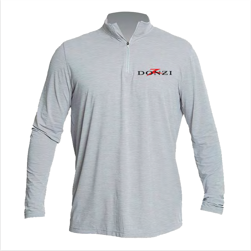 Donzi Quarter Mens Zip UPF Dri Fit Long Sleeve