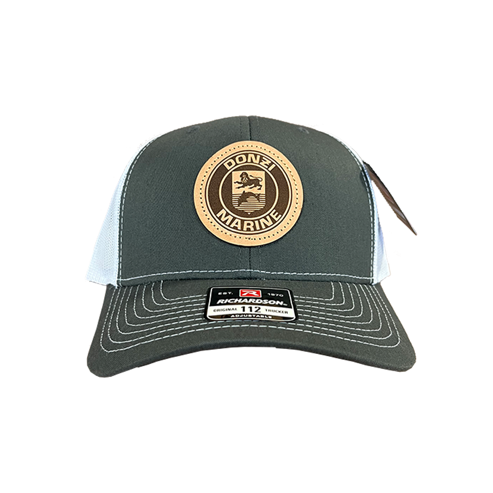 Donzi Crest Leather Patch Charcoal Hat