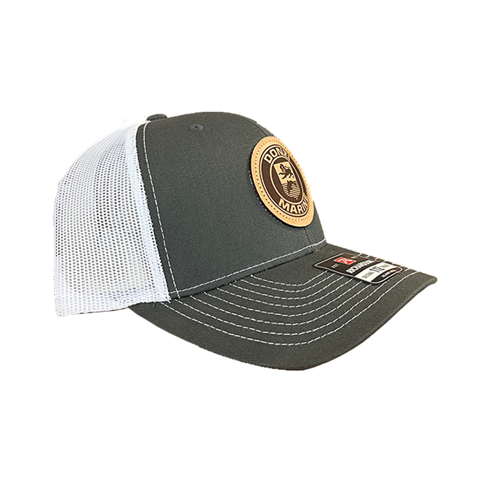 Donzi Crest Leather Patch Charcoal Hat