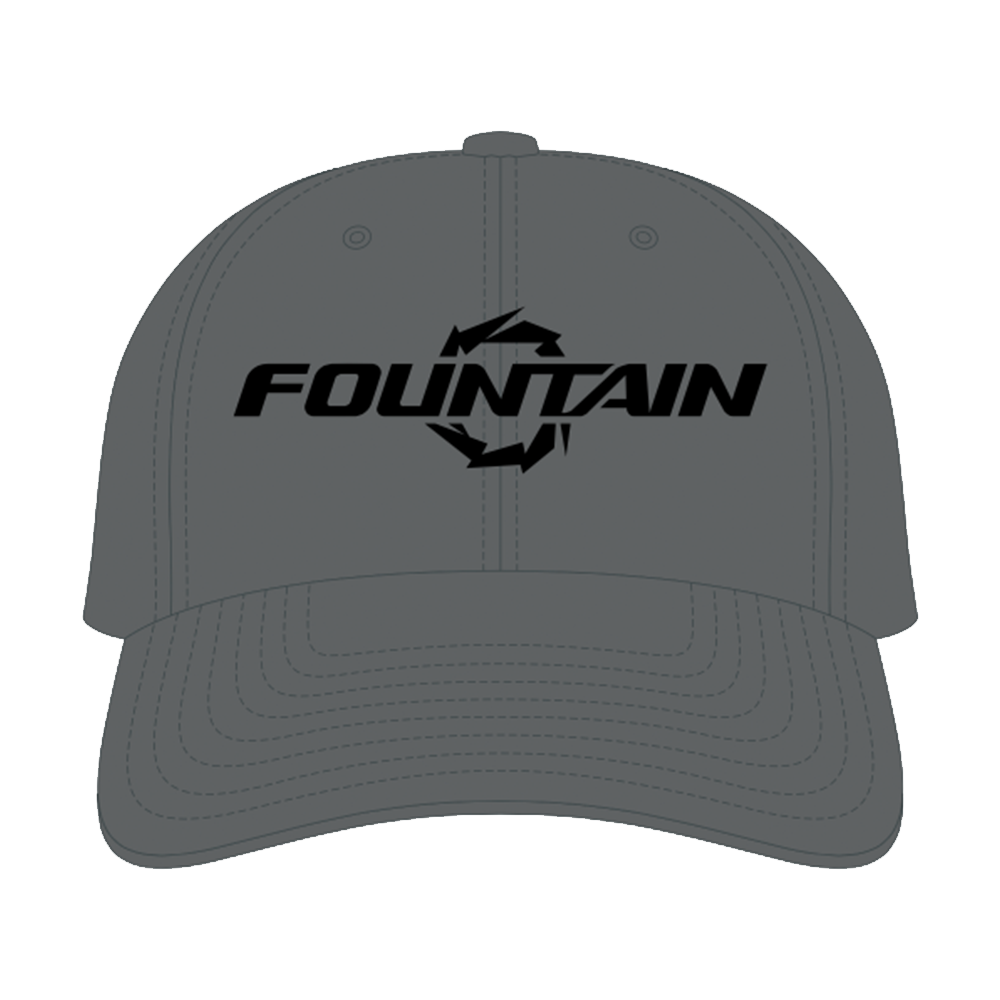 Fountain Powerboats Embroidered Dad Hat Charcoal