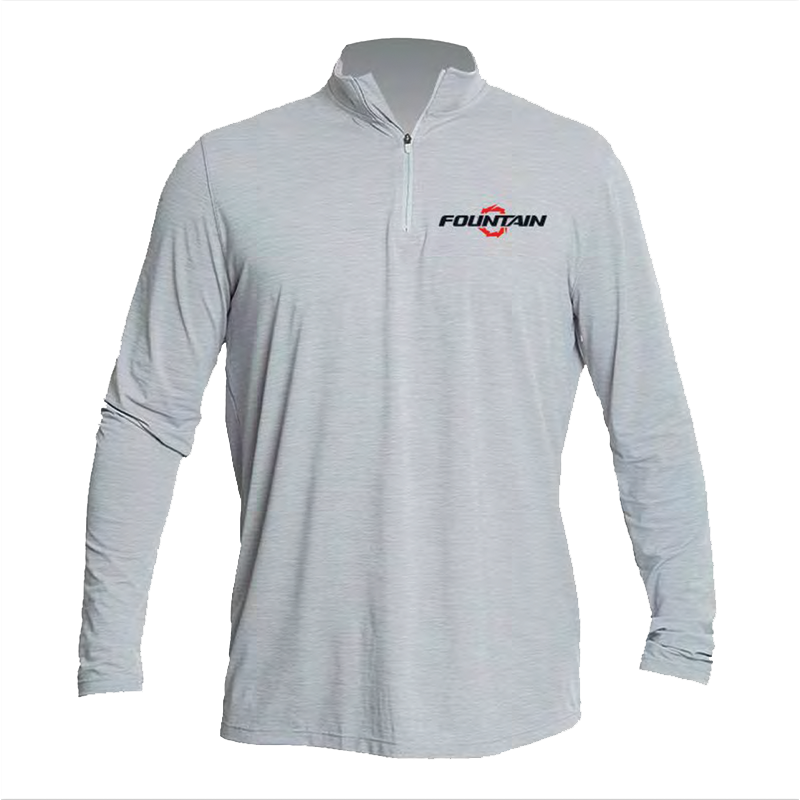 Fountain Mens Quarter Zip UPF Dri Fit Long Sleeve