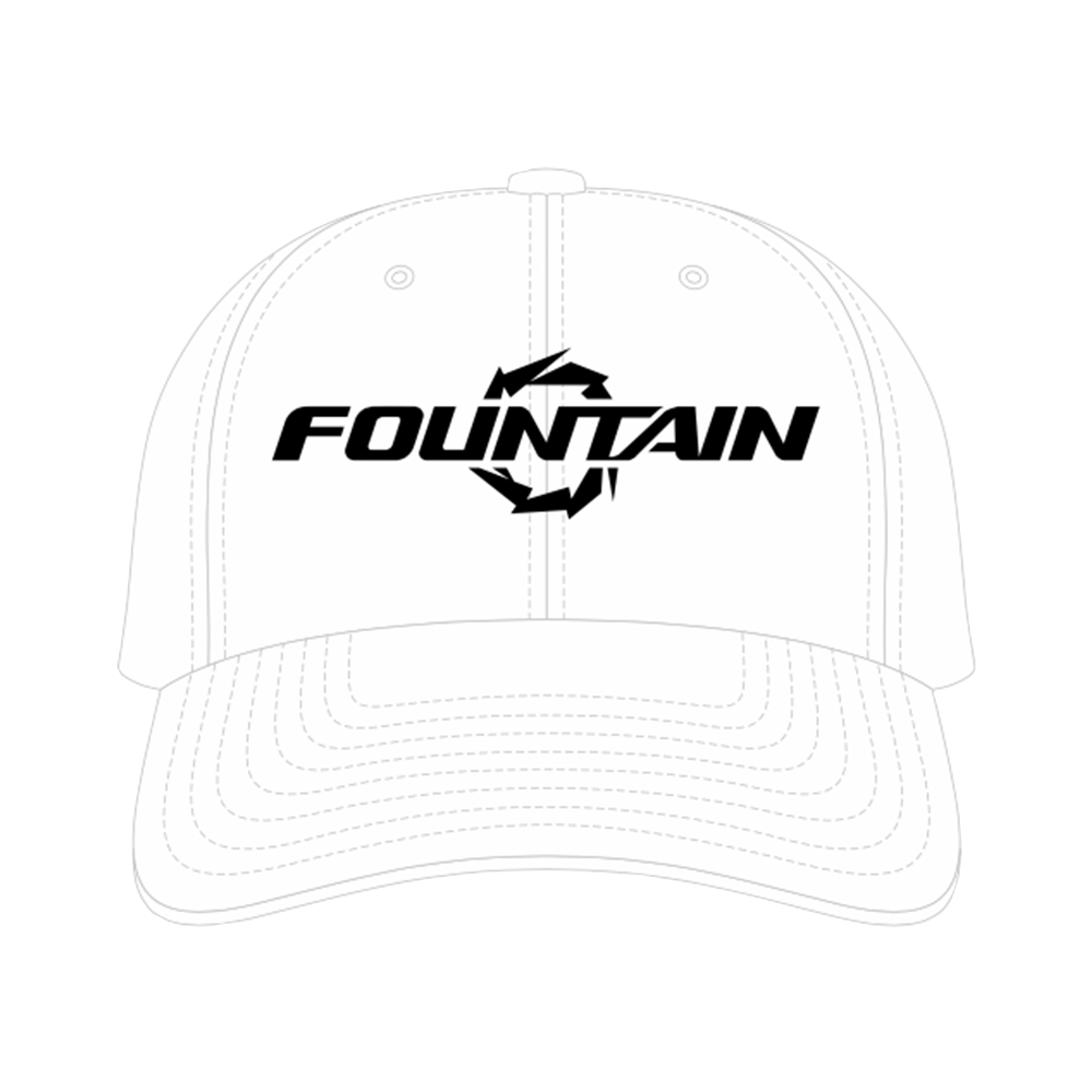 Fountain Powerboats Embroidered Dad Hat White