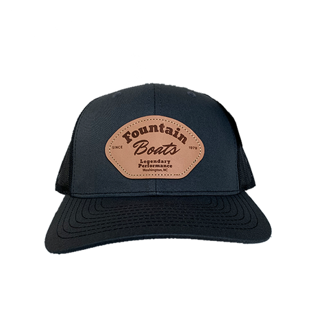 Fountain Leather Patch Hat Charcoal