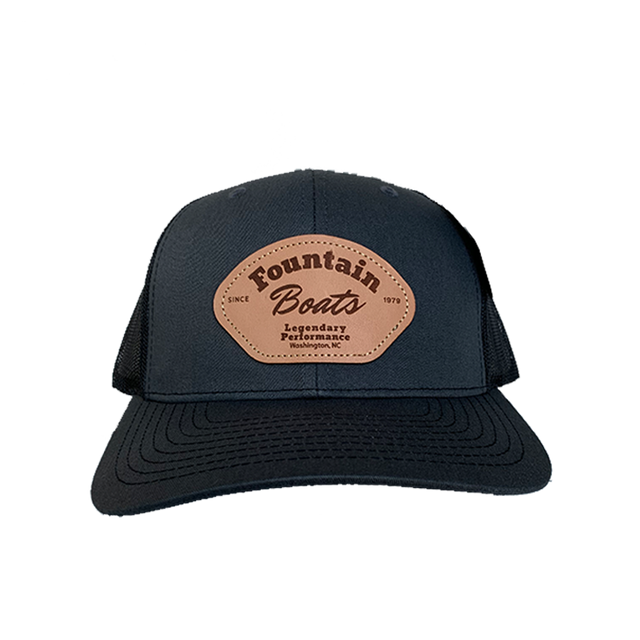 Fountain Leather Patch Hat Charcoal