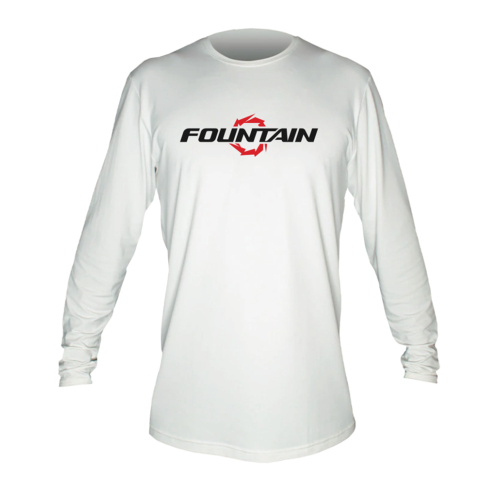 Fountain Powerboats Low Pro Dri Fit Long Sleeve White