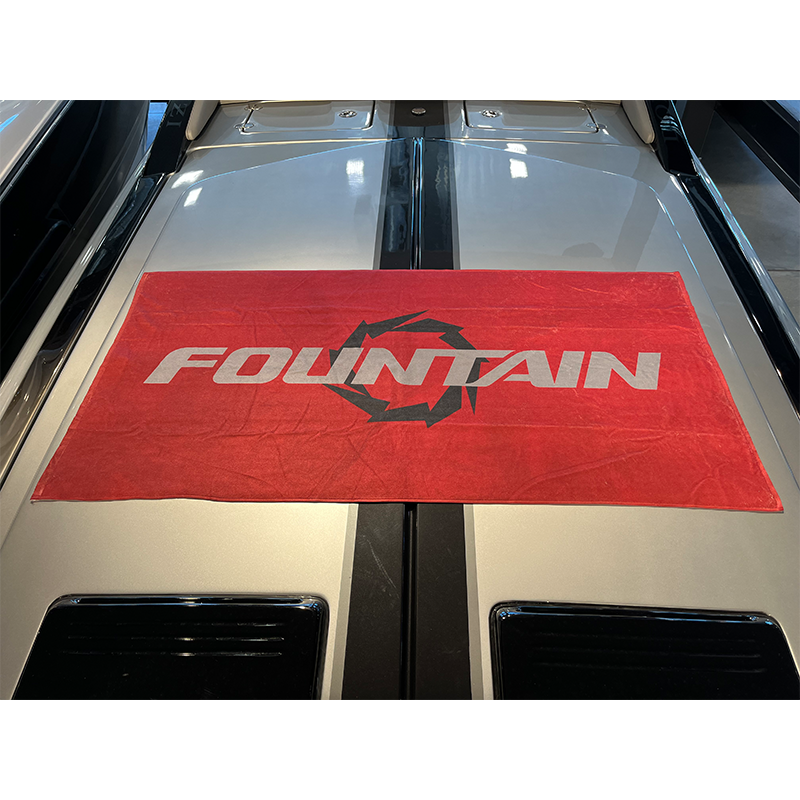 Fountain Powerboats Waves Towel Red