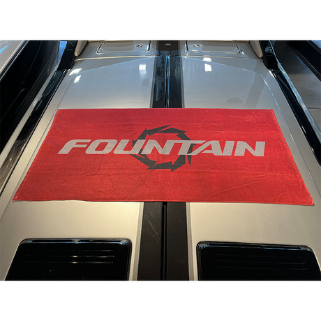 Fountain Powerboats Waves Towel Red