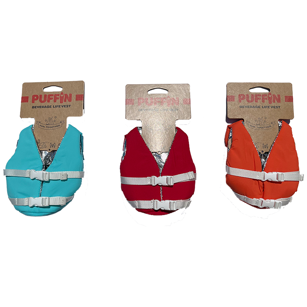 Fountain Powerboats Life Jacket Koozie