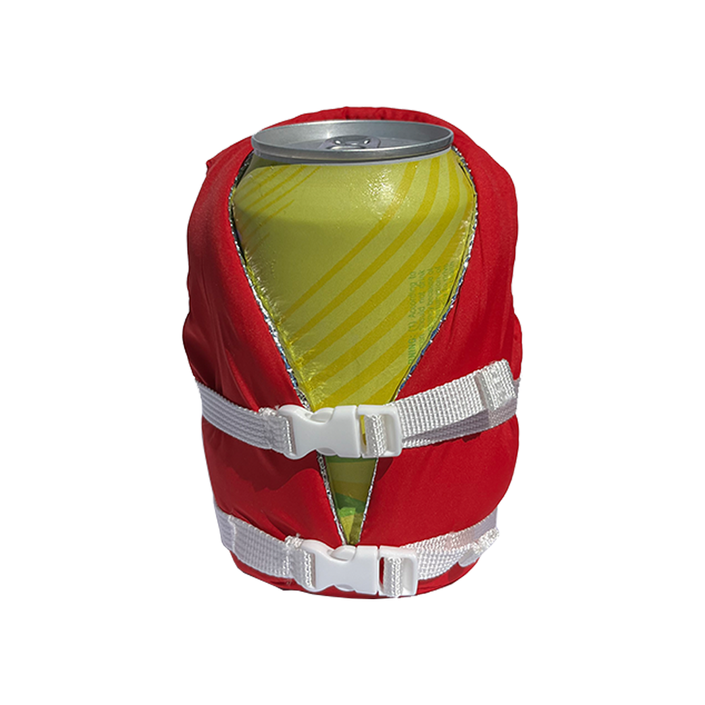 Fountain Powerboats Life Jacket Koozie